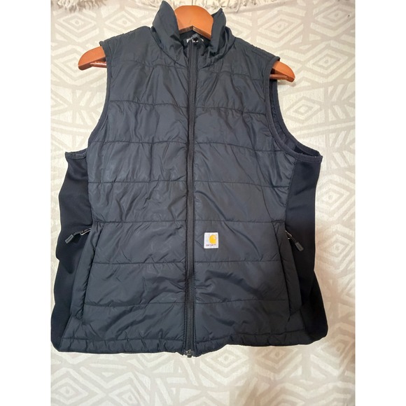 Carhartt Jackets & Blazers - Carhartt Womens Rugged Flex Relaxed Fit Quilted‎ Puffer Vest Black OV5984-W L